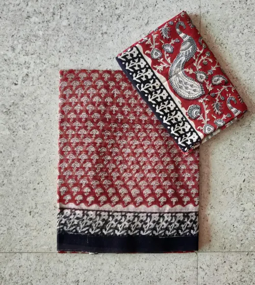 Traditional Handcrafted Bagru Print Kota Sarees